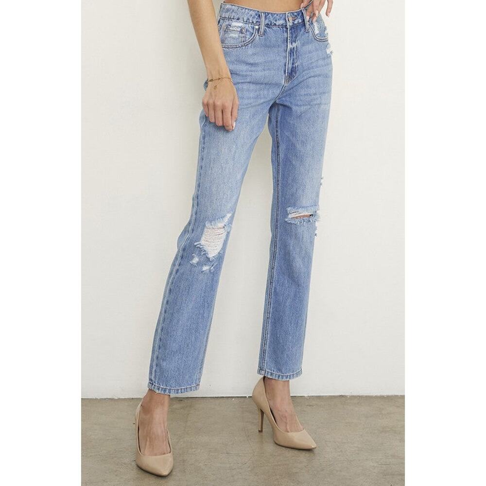 Insane Gene High Rise Distressed Girlfriend Jeans - P2144 - Size 7/27 - Picture 6 of 8